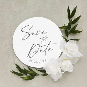 Minimalist White Wedding Return Address Label
