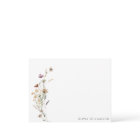 Minimalist Wildflower Personalized Name Stationery