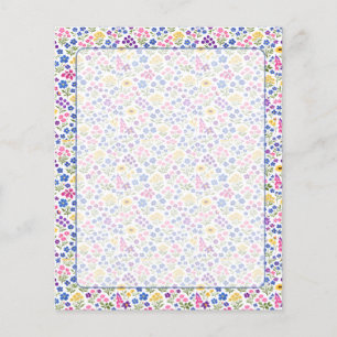 Minimalist Wildflower Seamless Pattern on White  Flyer