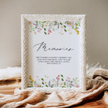 Minimalist wildflowers memories with the bride poster<br><div class="desc">Minimalist wildflowers memories with the bride
Matching items available.</div>