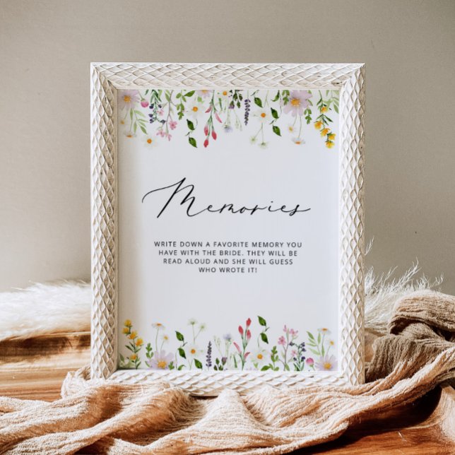 Minimalist wildflowers memories with the bride poster (Creator Uploaded)