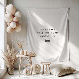 Minimalist Will You Be My Godfather Proposal Tapestry
