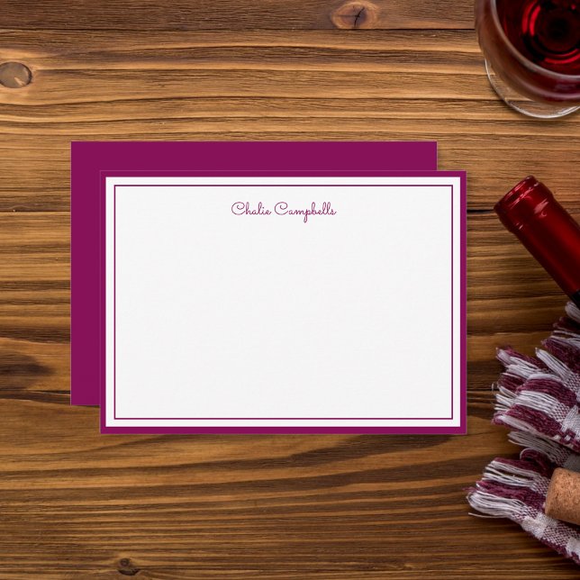Minimalist wine red, 2 Borders, signature Card (Creator Uploaded)