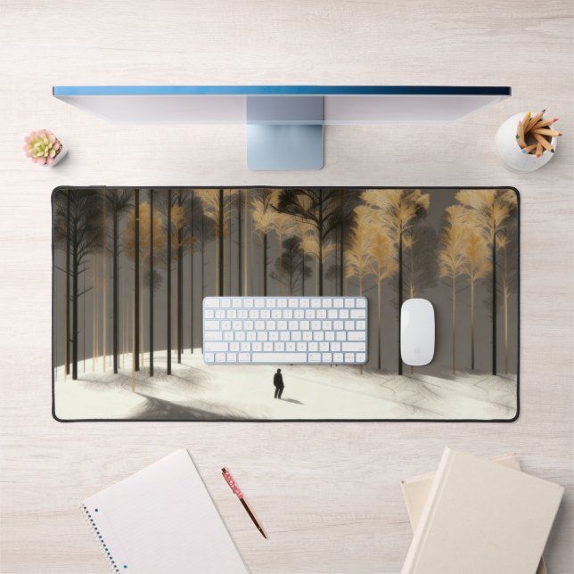 Minimalist Winter Forest Desk Mat (Office 1)