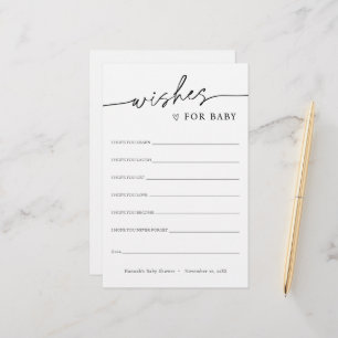Minimalist Wishes for Baby Card