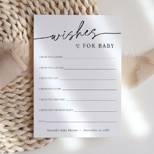 Minimalist Wishes for Baby Card