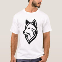Minimalist Wolf Face Silhouette