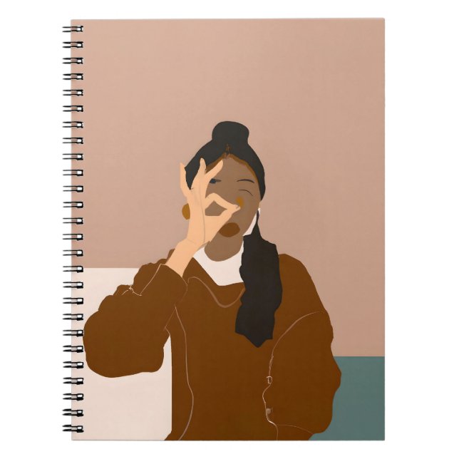 Minimalist Woman Portrait Notebook (Front)