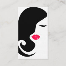 Minimalist Woman Silhouette Black Beauty Salon