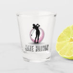 Minimalist Women Golf Monogram Design Shot Glass<br><div class="desc">Minimalist Custom Elegant Women Golfer Monogram Design by Edward Eksi. Easy modification of TEXTS for your needs.</div>
