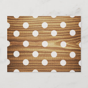 Minimalist wood polka dots. postcard