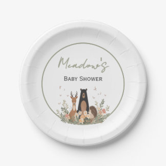 Minimalist Woodland Paper Plates