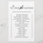 Minimalist would she rather bridal shower game flyer<br><div class="desc">Enjoy your bridal shower with these simple and cute games. Check out our collection for more bridal shower games in the same style. Please note that these games are not editable.</div>