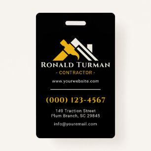 Minimalist Yellow Hammer House Luxe Contractor Badge