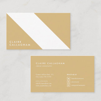 minimalist yellow modern geometric pattern business card