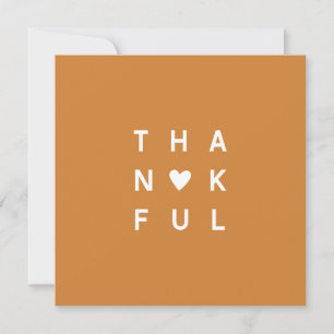 Minimalist Yellow Photo Thanksgiving Holiday Card