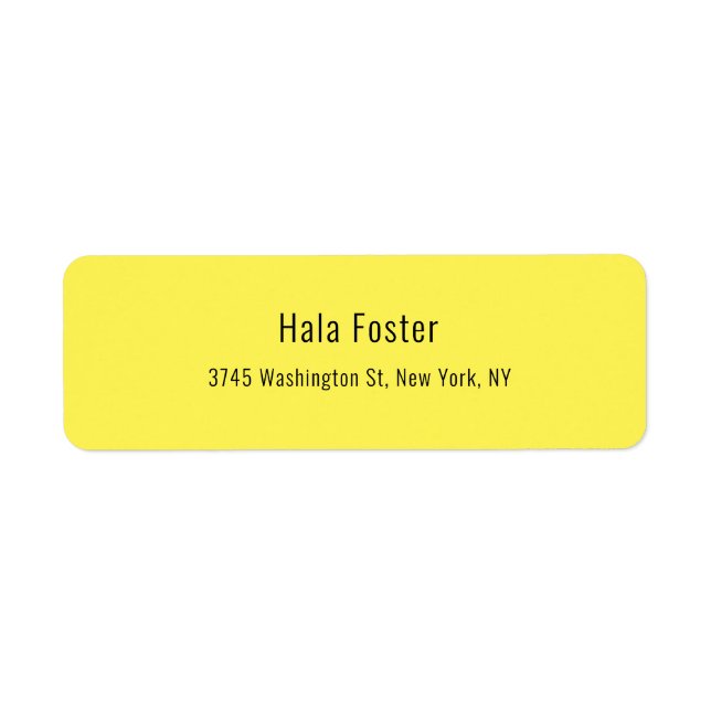 Minimalist Yellow Plain Elegant Modern (Front)