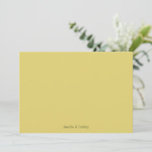 Minimalist Yellow Summer Elegant Wedding Custom Thank You Card