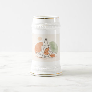 Minimalist Yoga Meditation Stein Mug