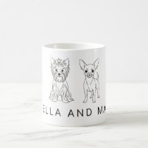 Minimalist Yorkie & Chihuahua Custom Name  -