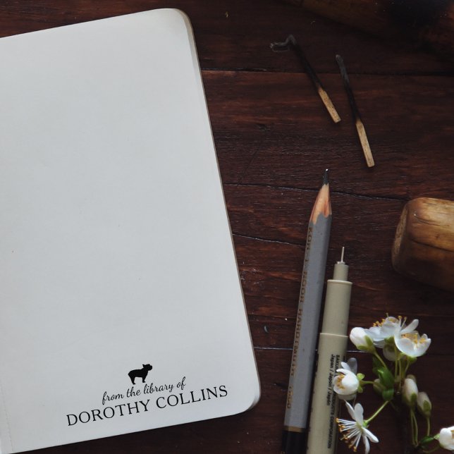 Minimalist Yorkshire Dog From the Library Of, Book Rubber Stamp (Creator Uploaded)