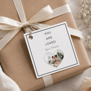 Minimalist You Are Loved Valentine Favour Tags