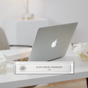 Minimalist Your Logo Here Simple Typography Nameplate
