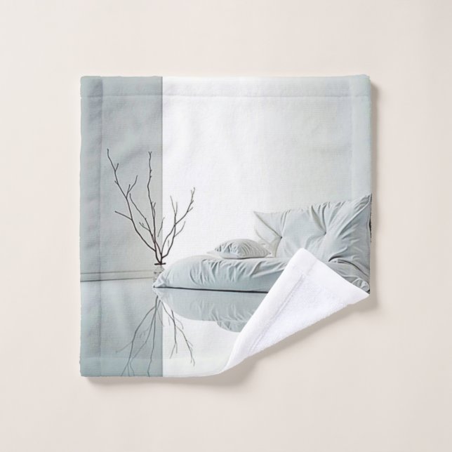 Minimalist Zen Interior Design Bath Towel Set (Wash Cloth)