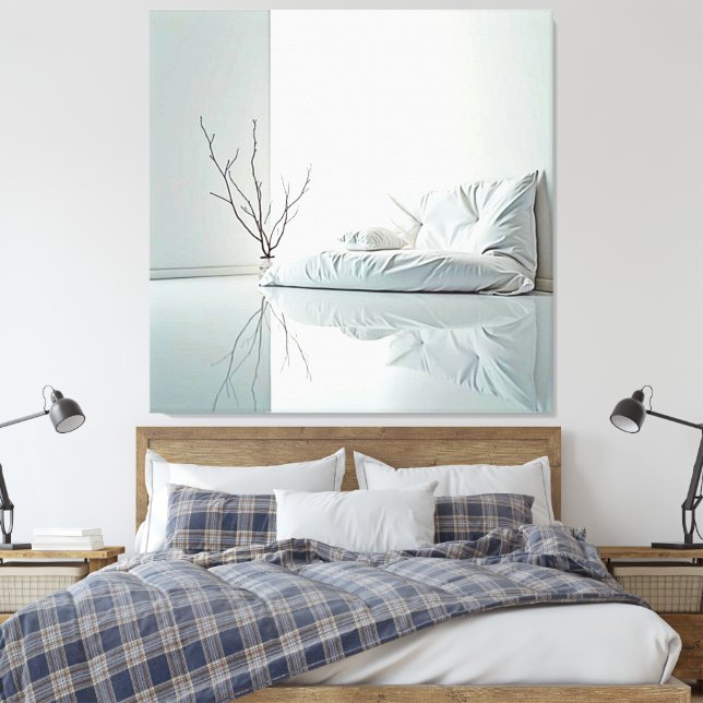 Minimalist Zen Interior Design Canvas Print (Insitu(Bedroom))