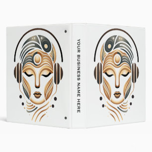 Minimalist Zen Music Goddess Geometric Abstract Binder