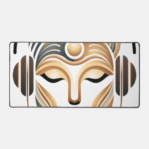 Minimalist Zen Music Goddess Geometric Abstract Desk Mat