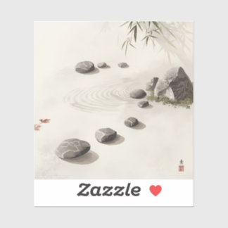minimalist Zen rock garden painting images