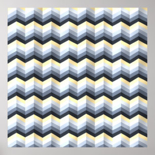 Minimalist Zigzag pattern Poster