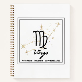 Minimalist Zodiac Virgo Notebook