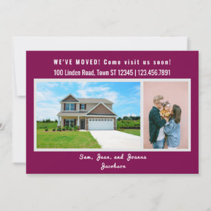 Minimaliste 2 Photos Nous Avons Déplacé Faire-part