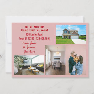 Minimaliste 4 Photos Nous Avons Déplacé Faire-part