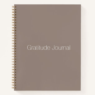 Minimaliste beige grige personnalisé Journal de ra