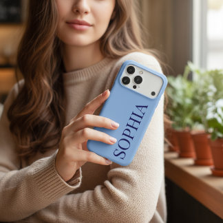 Minimaliste Bleu des Bleuets et Navy Vertical Nom