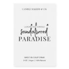 Minimaliste bougie Étiquette moderne noir et blanc