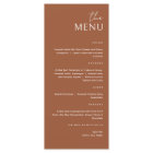 Minimaliste Brown Terracotta La Carte Menu