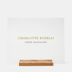 Minimaliste Classique Professionnel Couleur Or