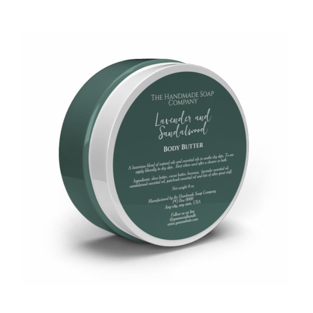 Minimaliste Cosmétique verte Étiquette à bocal ave (Créateur téléchargé)