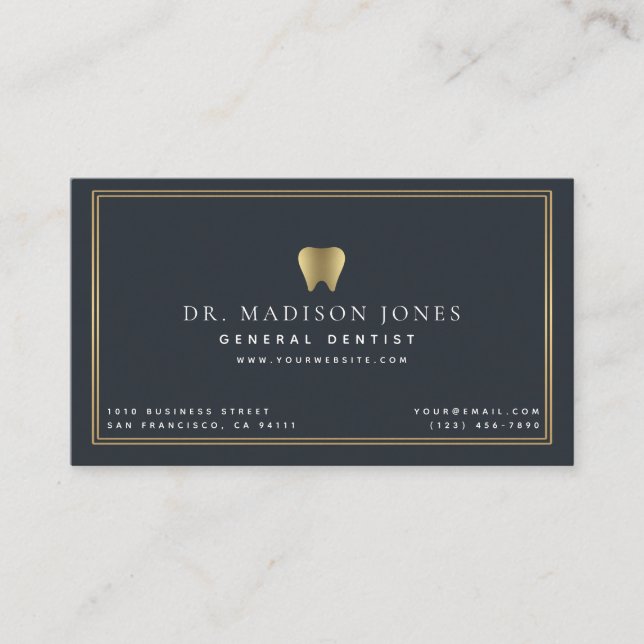Minimaliste Dentiste Carte de visite professionnel (Devant)