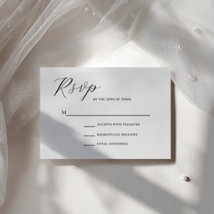 Minimaliste Élégant Mariage RSVP écriture manuscri