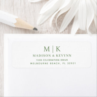 Minimaliste et Chic | Étiquette d'adresse de retou