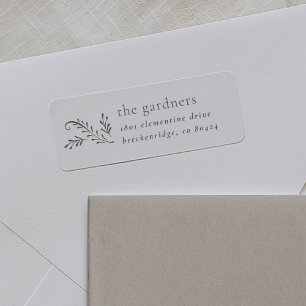Minimaliste Green Botanical Adresse de retour