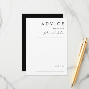 Minimaliste moderne Carte de conseil Mariage noi