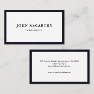Minimaliste Moderne Carte de Visite avec Bordure I