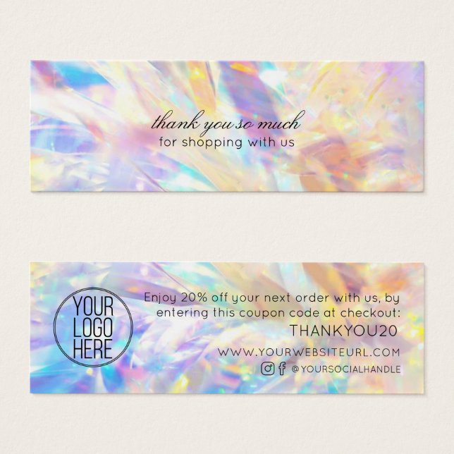 Minimaliste Moderne Client Merci Remise Insertion (Devant & derrière)