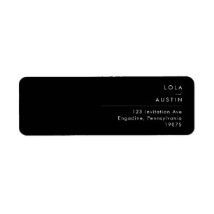 Minimaliste moderne   Étiquette d'adresse de retou